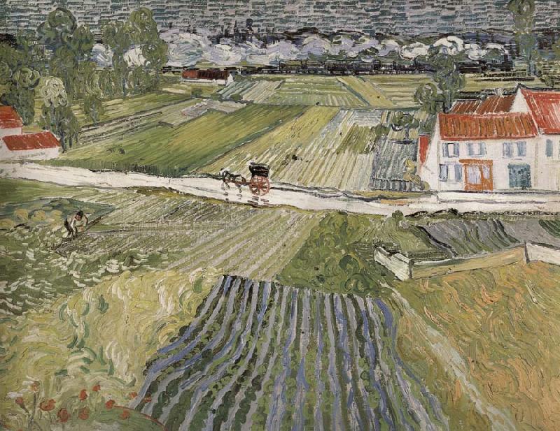Vincent Van Gogh Landscape oil painting image